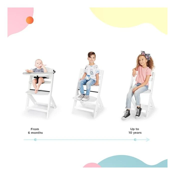 Kinderkraft Enock Highchair - Grey/Natural 10 Kinderkraft Enock Highchair - Grey/Natural - Image 8