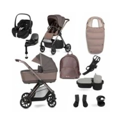 Silver Cross Reef Pushchair With First Bed Carrycot + Ultimate Pack & Maxi Cosi Pebble 360 Pro Car Seat & Base - Earth