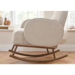 Tutti Bambini Micah Rocking Chair & Footstool - Biscuit -Baby Products Store lifestyle image 1 2