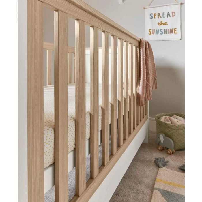 Mamas & Papas Harwell 3 Piece Cot Bed Range - White/Oak 7 Mamas & Papas Harwell 3 Piece Cot Bed Range - White/Oak - Image 5