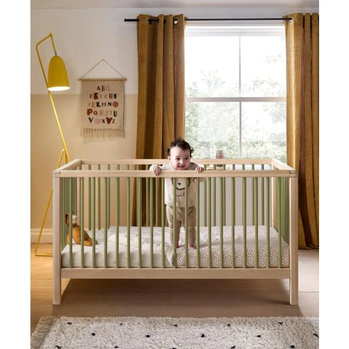 Mamas & Papas Solo Cotbed - Moss Green/Natural 7 Mamas & Papas Solo Cotbed - Moss Green/Natural - Image 5