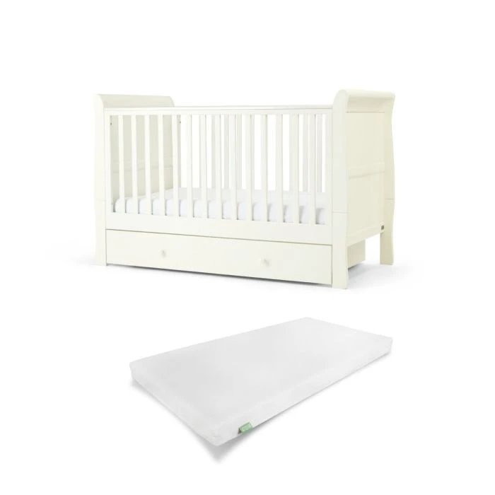 Mamas & Papas Mia Cotbed Set With Premium Pocket Spring Mattress - White 3 Mamas & Papas Mia Cotbed Set With Premium Pocket Spring Mattress - White