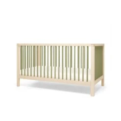 Mamas & Papas Solo Cotbed - Moss Green/Natural
