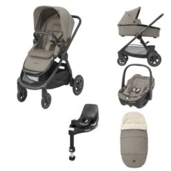 Maxi-Cosi Maxi Cosi Adorra Luxe Travel System Bundle Inc Base - Twillic Truffle