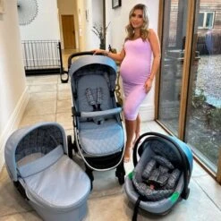 My Babiie MB200i ISize Travel System - Dani Dyer Blue Plaid -Baby Products Store mb200iddbp 9