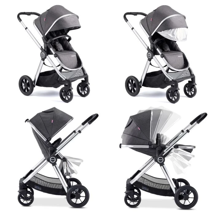 Babymore MeMore V2 Pram Pushchair 11 Piece Bundle - Chrome 6 Babymore MeMore V2 Pram Pushchair 11 Piece Bundle - Chrome - Image 4