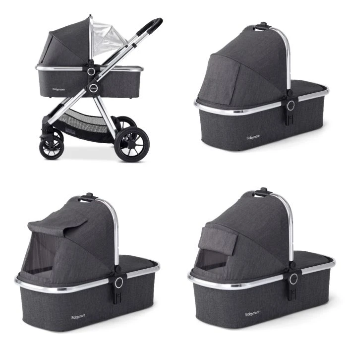 Babymore MeMore V2 Pram Pushchair 11 Piece Bundle - Chrome 8 Babymore MeMore V2 Pram Pushchair 11 Piece Bundle - Chrome - Image 6