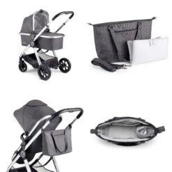 Babymore MeMore V2 Pram Pushchair 11 Piece Bundle - Chrome 20 Babymore MeMore V2 Pram Pushchair 11 Piece Bundle - Chrome -Baby Products Store memore v2 pram pushchair 11 piece chrome 9 1