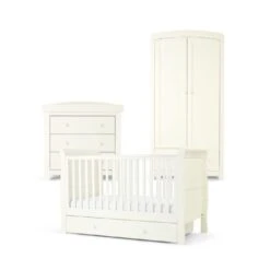 Mamas & Papas Mia Sleigh 3 Piece Cotbed Range - White