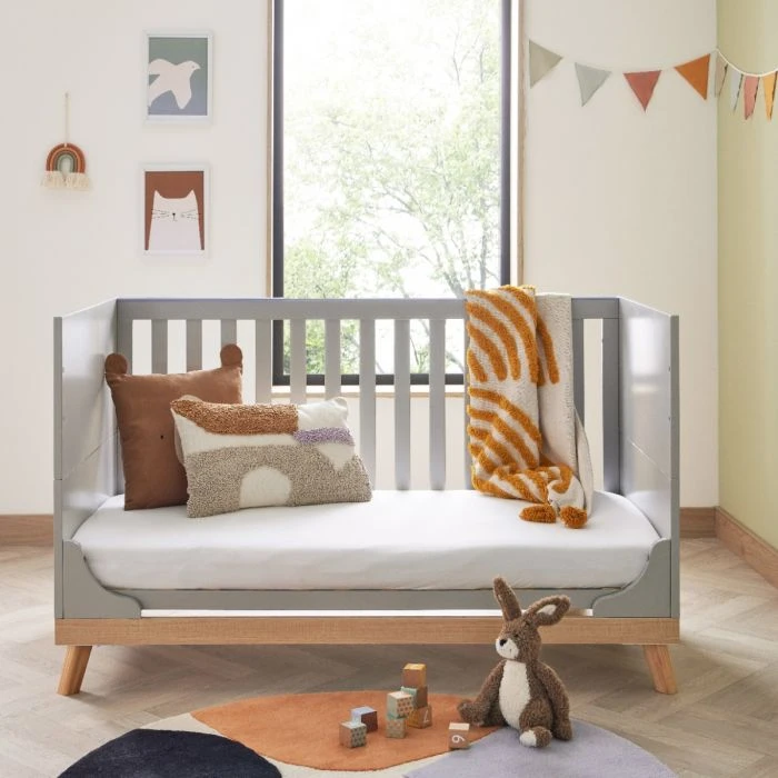 Babymore Mona Cot Bed - Grey 7 Babymore Mona Cot Bed - Grey - Image 5