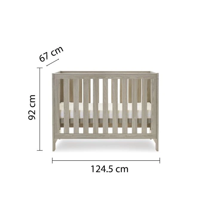 Obaby Nika Mini Cot Bed - Grey Wash 10 Obaby Nika Mini Cot Bed - Grey Wash - Image 8