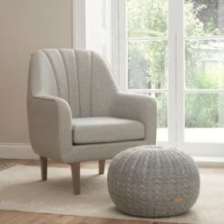 Tutti Bambini Noah Rocking Chair & Pouffe Set - Pebble -Baby Products Store noah chair grey sq