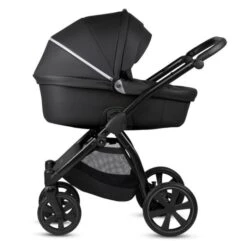 Noordi Fjordi Leather 2in1 Pram - Onyx -Baby Products Store noordi fjordi leather onyx 1 03248