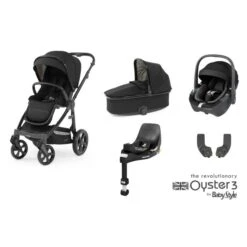 BabyStyle Oyster 3 Essential 5 Piece Maxi Cosi Pebble 360 Travel System Bundle - Pixel