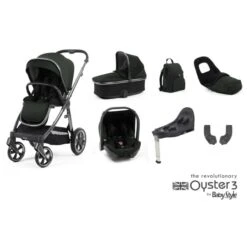 BabyStyle Oyster 3 Pushchair Luxury 7 Piece Capsule Bundle - Black Olive