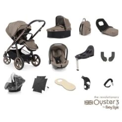 BabyStyle Oyster 3 Pushchair Ultimate 12 Piece Capsule Bundle - Mink