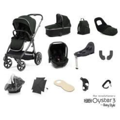 BabyStyle Oyster 3 Pushchair Ultimate 12 Piece Capsule Bundle - Black Olive