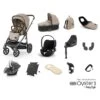 BabyStyle Oyster 3 Ultimate 12 Piece Cybex Cloud T I-Size Travel System Bundle - Butterscotch -Baby Products Store oyster3 ultimate package cloudt sepiablack butterscotch