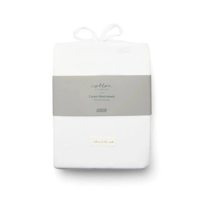 Mamas & Papas Pram/Moses Round End Fitted Sheets (2 Pack) (35x78cm) 3 Mamas & Papas Pram/Moses Round End Fitted Sheets (2 Pack) (35x78cm)