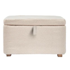 Gaia Baby Footstool - Biscuit Boucle/Oak