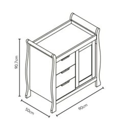 Obaby Stamford Classic Sleigh 3 Piece Room Set - Warm Grey 18 Obaby Stamford Classic Sleigh 3 Piece Room Set - Warm Grey -Baby Products Store stamford closed changing unit scaled 2