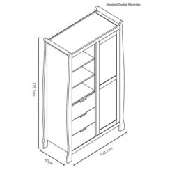 Obaby Stamford Classic 3 Piece Room Set - White 18 Obaby Stamford Classic 3 Piece Room Set - White -Baby Products Store stamford double wardrobe scaled 1