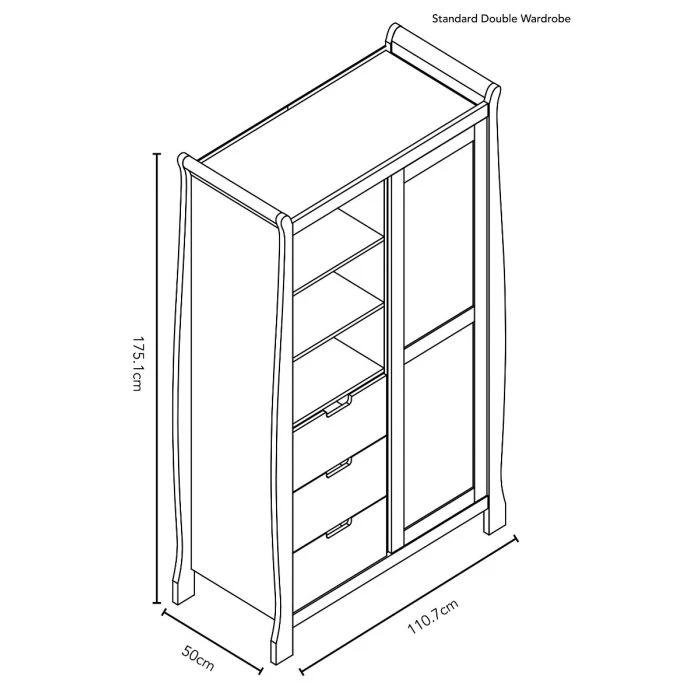 Obaby Stamford Classic 3 Piece Room Set - White 10 Obaby Stamford Classic 3 Piece Room Set - White - Image 8