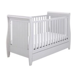 Babymore Stella Sleigh Cot Bed - Grey