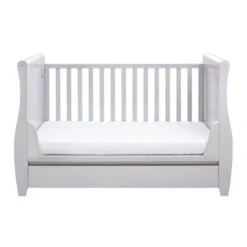 Babymore Stella Sleigh Cot Bed - Grey -Baby Products Store stella sleigh cot bed drop side grey 7