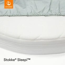 Stokke Sleepi Bed Fitted Sheet V3 - Dots Sage -Baby Products Store stokke sleepi bed fitted sheet v3 dots sage 3 00263