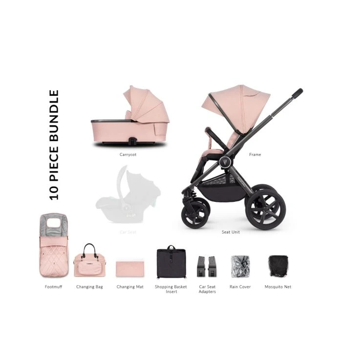 Venicci Tinum Upline 2-in-1 Pushchair (10 Piece Bundle) - Misty Rose 4 Venicci Tinum Upline 2-in-1 Pushchair (10 Piece Bundle) - Misty Rose - Image 2