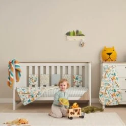 Tutti Bambini Cot Bed Fitted Sheets 2pk - Run Wild -Baby Products Store tutti bambini bedding collection run wild 2 87853