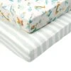 Tutti Bambini Cot Bed Fitted Sheets 2pk - Run Wild -Baby Products Store tutti bambini cot bed fitted sheets 2pk run wild 1 27294