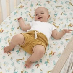 Tutti Bambini Cot Bed Fitted Sheets 2pk - Run Wild -Baby Products Store tutti bambini cot bed fitted sheets 2pk run wild 6 05665