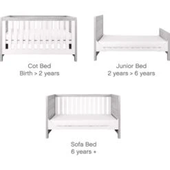 Tutti Bambini Modena Cot Bed - Grey Ash/White 19 Tutti Bambini Modena Cot Bed - Grey Ash/White -Baby Products Store tutti bambini cot bed grey ash white 8