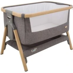 Tutti Bambini CoZee Bedside Crib - Oak/Charcoal