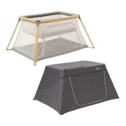 Tutti Bambini CoZee Go Travel Cot Day & Night Bundle - Oak/Charcoal
