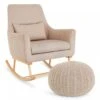 Tutti Bambini Oscar Rocking Chair And Pouffe Set - Stone -Baby Products Store tutti bambini oscar rocking chair pouffe set stone p7707 77732 image