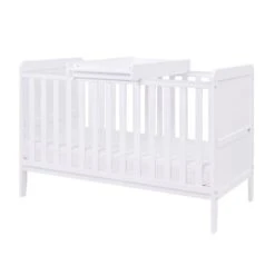 Tutti Bambini Rio Cot Bed With Cot Top Changer & Mattress - White 11 Tutti Bambini Rio Cot Bed With Cot Top Changer & Mattress - White -Baby Products Store tutti bambini rio cot bed with cot top changer mattress white attached