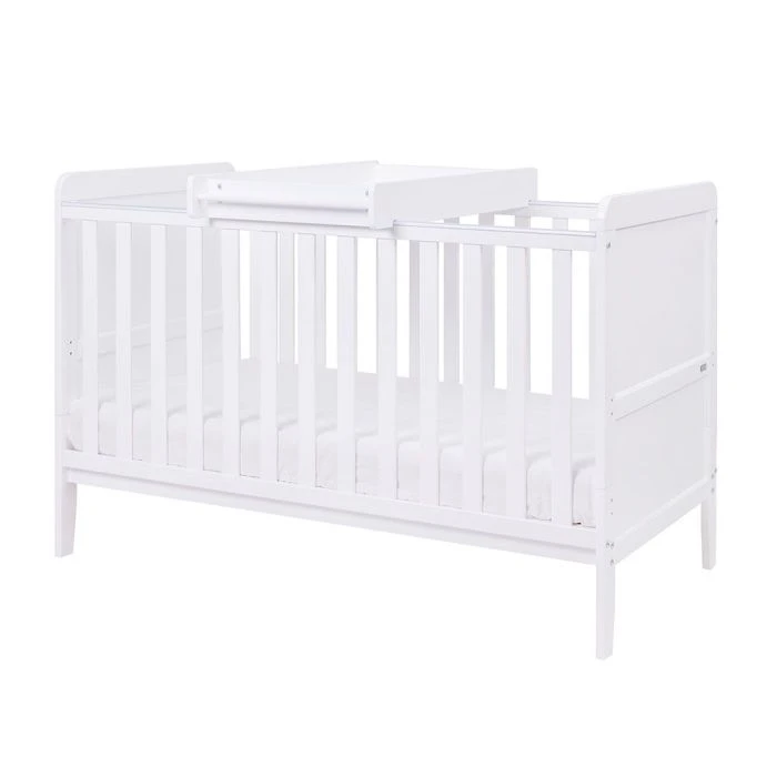 Tutti Bambini Rio Cot Bed With Cot Top Changer & Mattress - White 4 Tutti Bambini Rio Cot Bed With Cot Top Changer & Mattress - White - Image 2