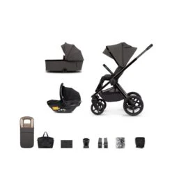 Venicci Tinum Upline 3-in-1 Travel System (11 Piece Bundle) - Lava