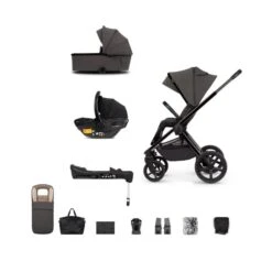 Venicci Tinum Upline 3-in-1 Travel System (12 Piece Bundle) - Lava