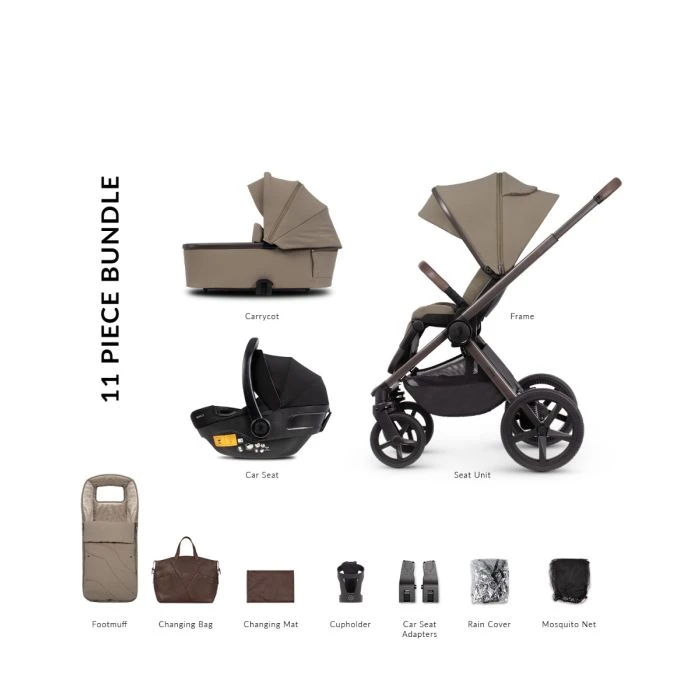 Venicci Tinum Upline 3-in-1 Travel System (11 Piece Bundle) - Powder 4 Venicci Tinum Upline 3-in-1 Travel System (11 Piece Bundle) - Powder - Image 2
