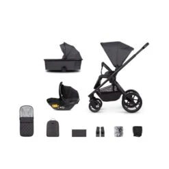 Venicci Tinum Edge 3in1 Pushchair - Charcoal