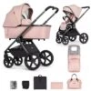 Venicci Tinum Upline 2-in-1 Pushchair (10 Piece Bundle) - Misty Rose