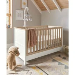 Mamas & Papas Harwell Cotbed Set With Premium Pocket Spring Mattress - White/Natural -Baby Products Store z 4