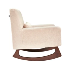 Gaia Baby Rocking/Feeding Chair & Footstool - Biscuit Boucle/Walnut -Baby Products Store zwfyilg 1